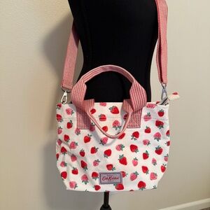 Cath Kidston Strawberry Fields Oilcloth Crossbody Tote Bag NWOT